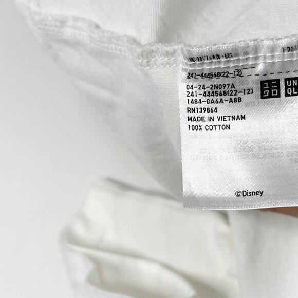 Uniqlo x Disney Womens Small S White Cinderella Short Sleeve Tee Clock Midnight - Picture 6 of 7